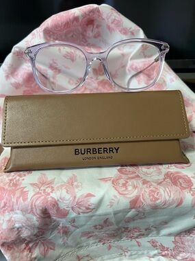 Burberry Translucent Lavender Women's Cat-Eye Glasses